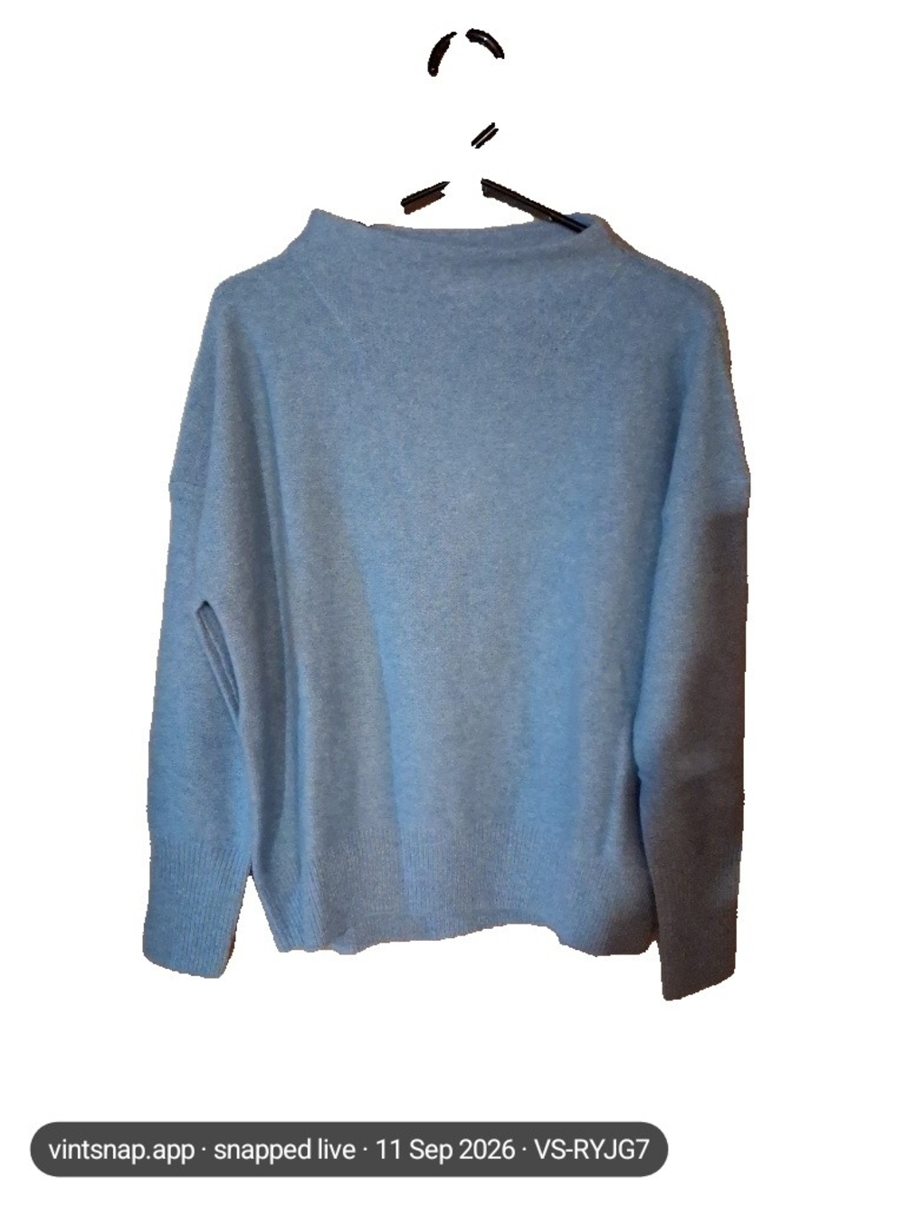Quince Light Blue Turtleneck Sweater
